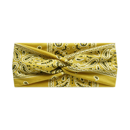 Twist front paisley print thin headband
