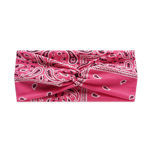 Twist front paisley print thin headband
