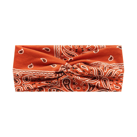 Twist front paisley print thin headband