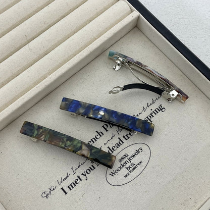 Small resin plain hair barrette