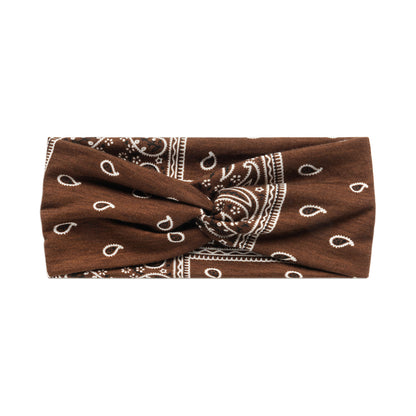Twist front paisley print thin headband