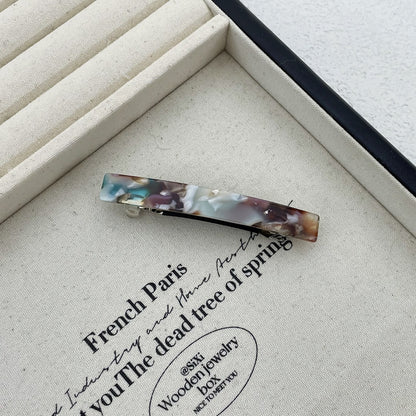 Small resin plain hair barrette