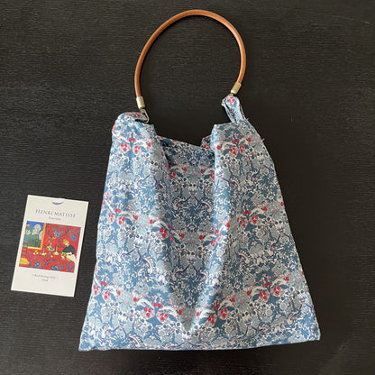 Strawberry lover liberty cotton tote bag