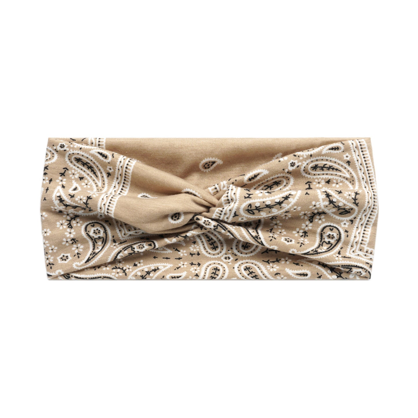 Twist front paisley print thin headband