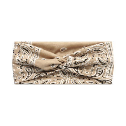 Twist front paisley print thin headband