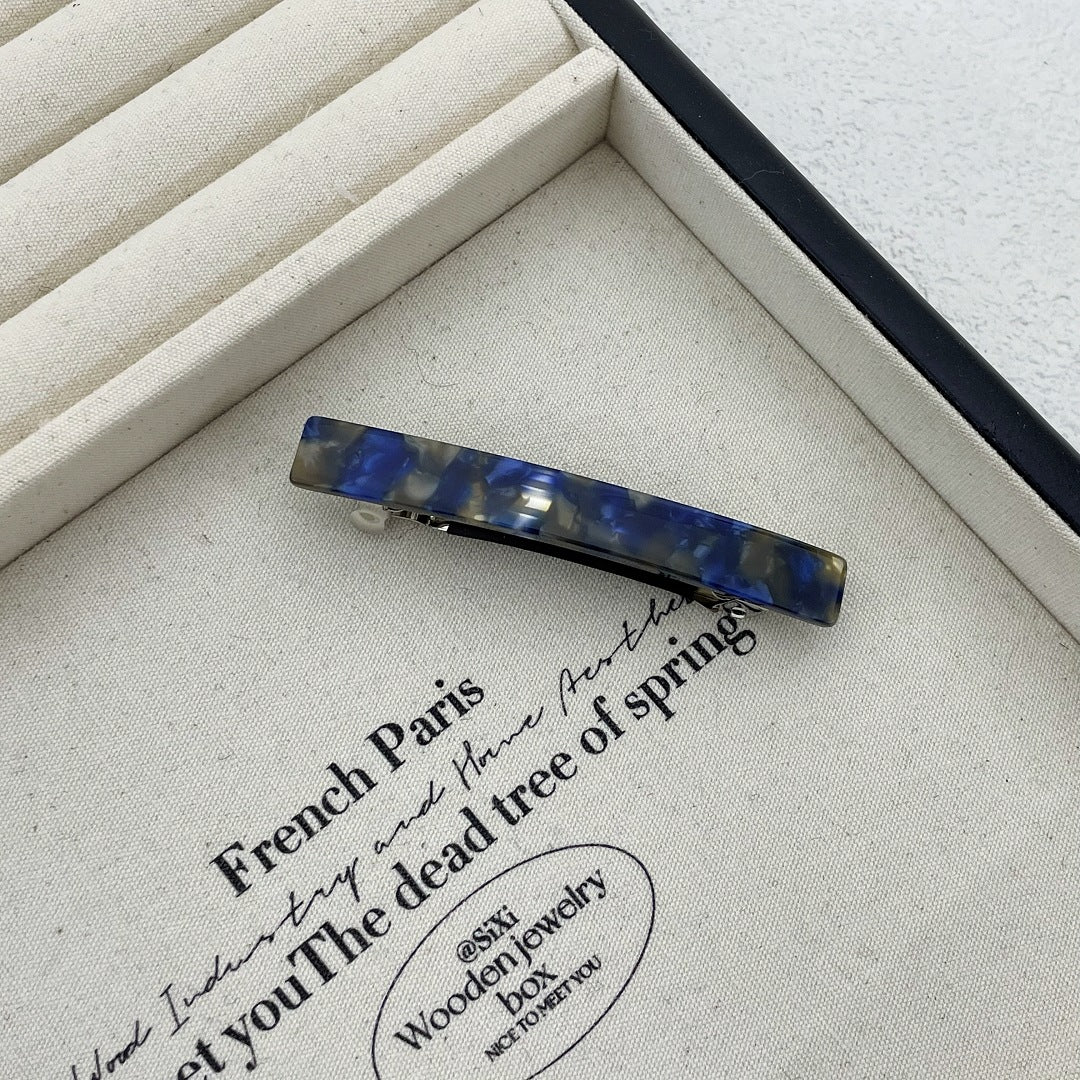 Small resin plain hair barrette