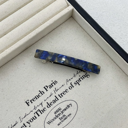 Small resin plain hair barrette
