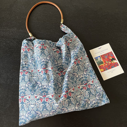 Strawberry lover liberty cotton tote bag