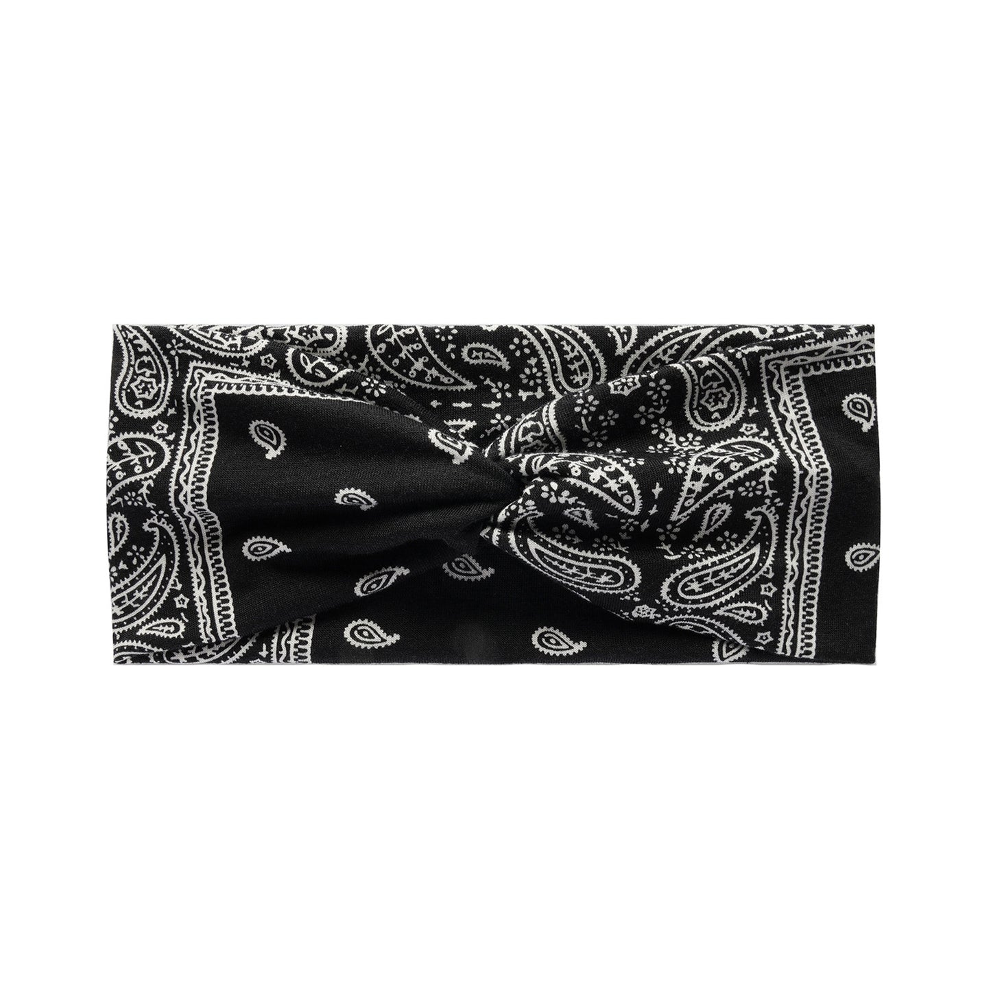 Twist front paisley print thin headband