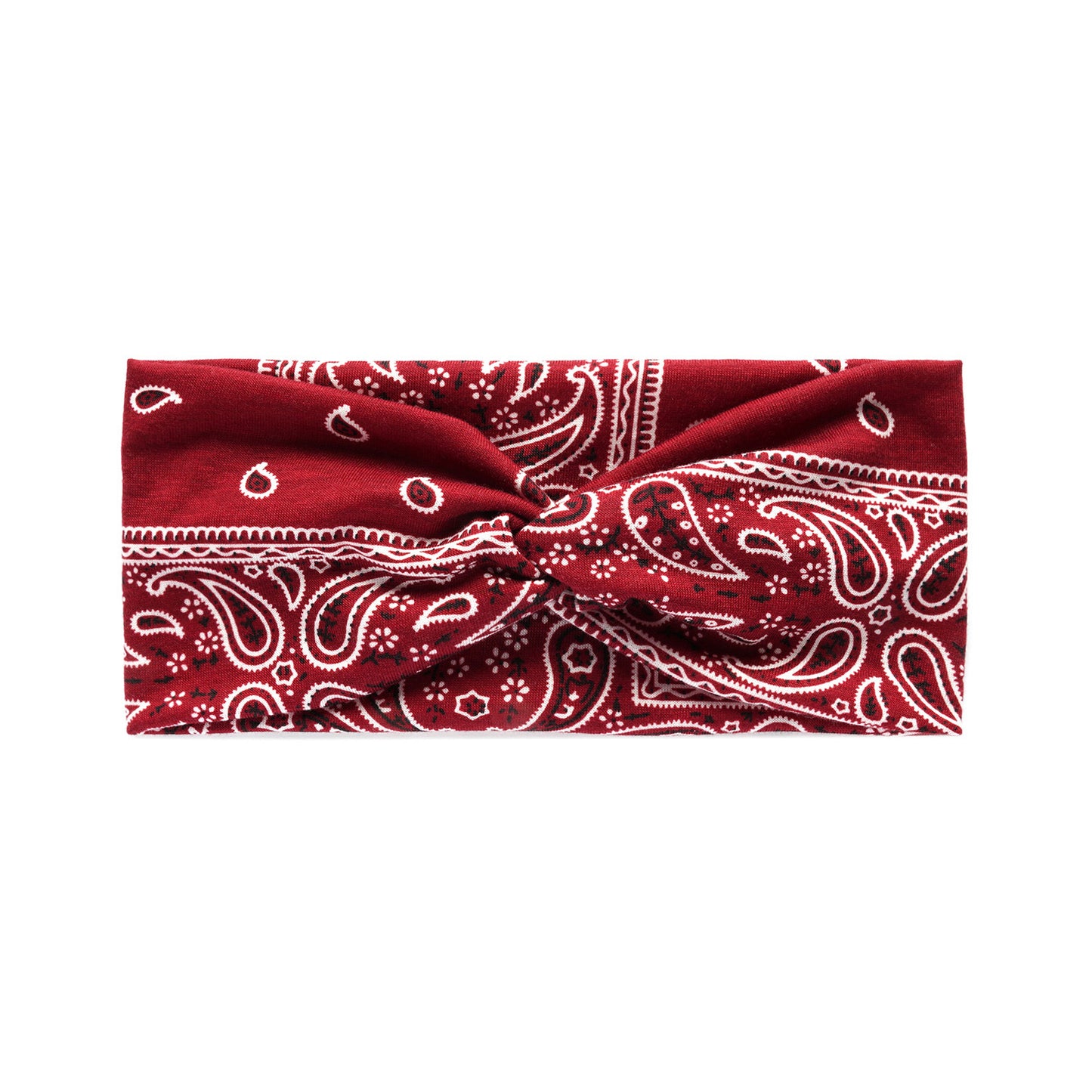 Twist front paisley print thin headband