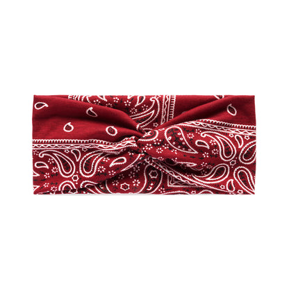 Twist front paisley print thin headband