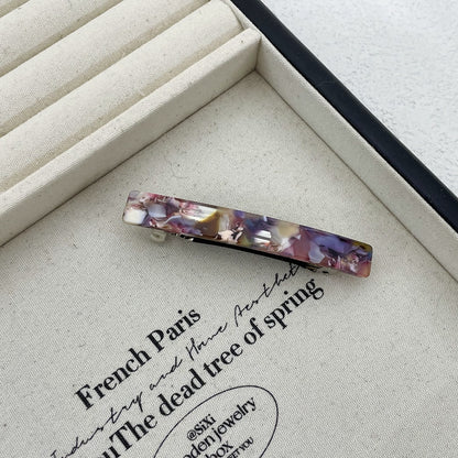 Small resin plain hair barrette