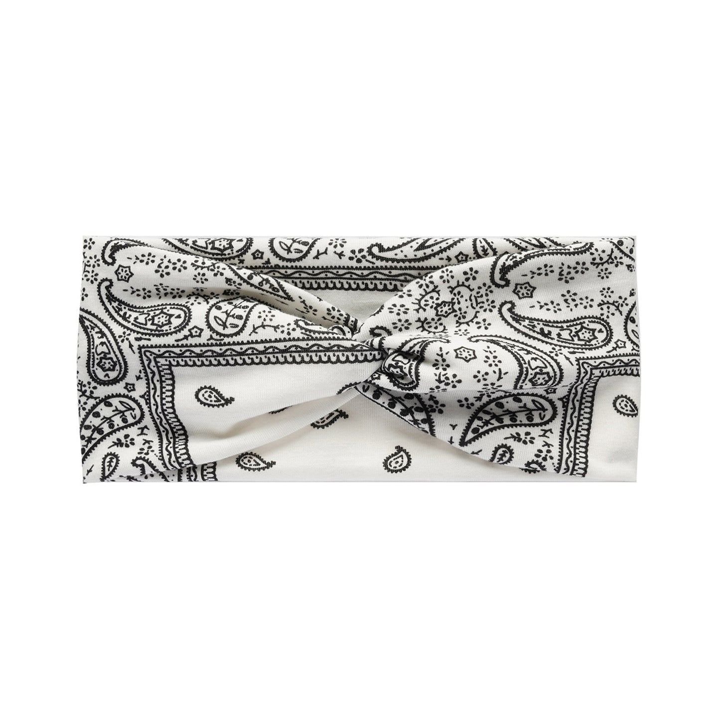 Twist front paisley print thin headband