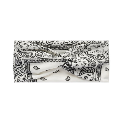 Twist front paisley print thin headband
