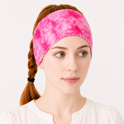 Super soft tie dye print knotted bandanna headband