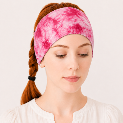 Super soft tie dye print knotted bandanna headband
