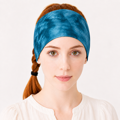 Super soft tie dye print knotted bandanna headband