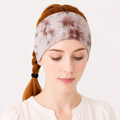Super soft tie dye print knotted bandanna headband