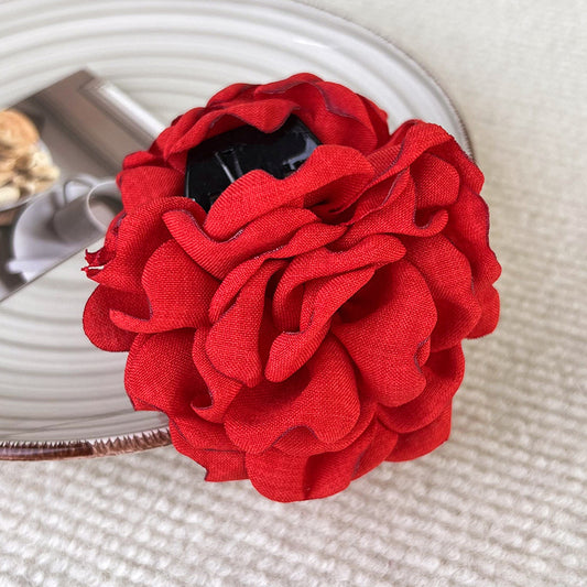 Fabric roses hair claw