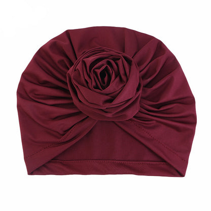 Large flower top  soft hair cap