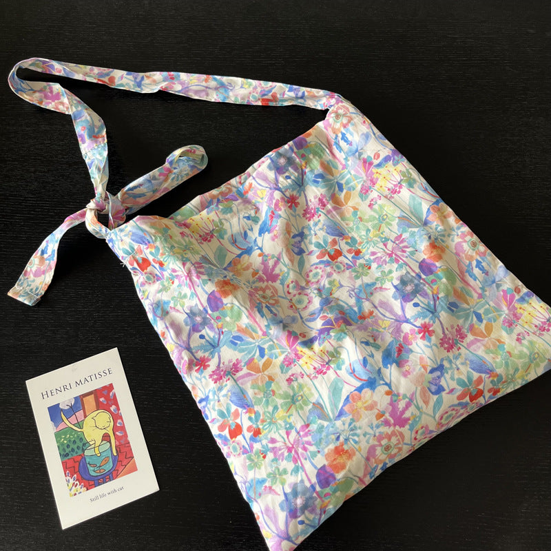 Spring garden liberty cotton tote bag / shoulder bag