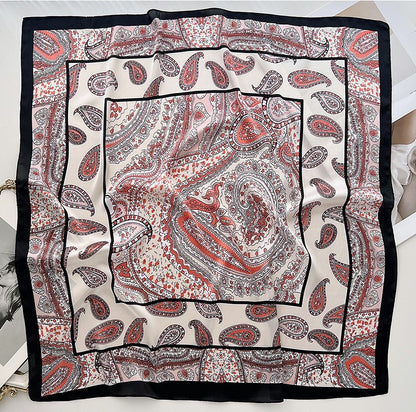 Champagne paisley square scarf