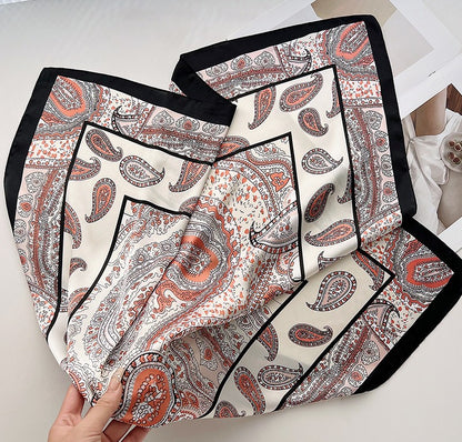 Champagne paisley square scarf