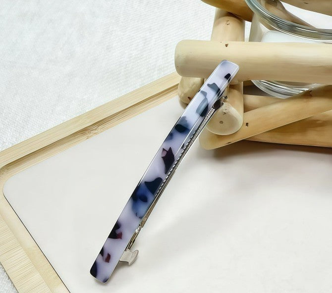 Slim resin hair barrette