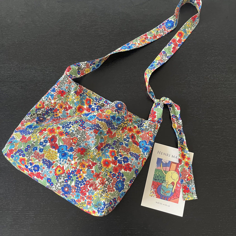 Summer valley liberty cotton small tote bag / shoulder bag