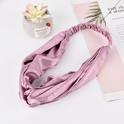 Thick satin elastic headband