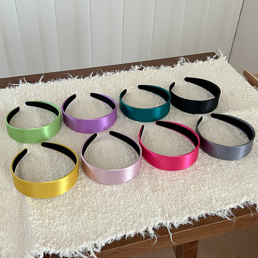 4cm glossy satin headband