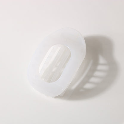 Oval flat hair claw