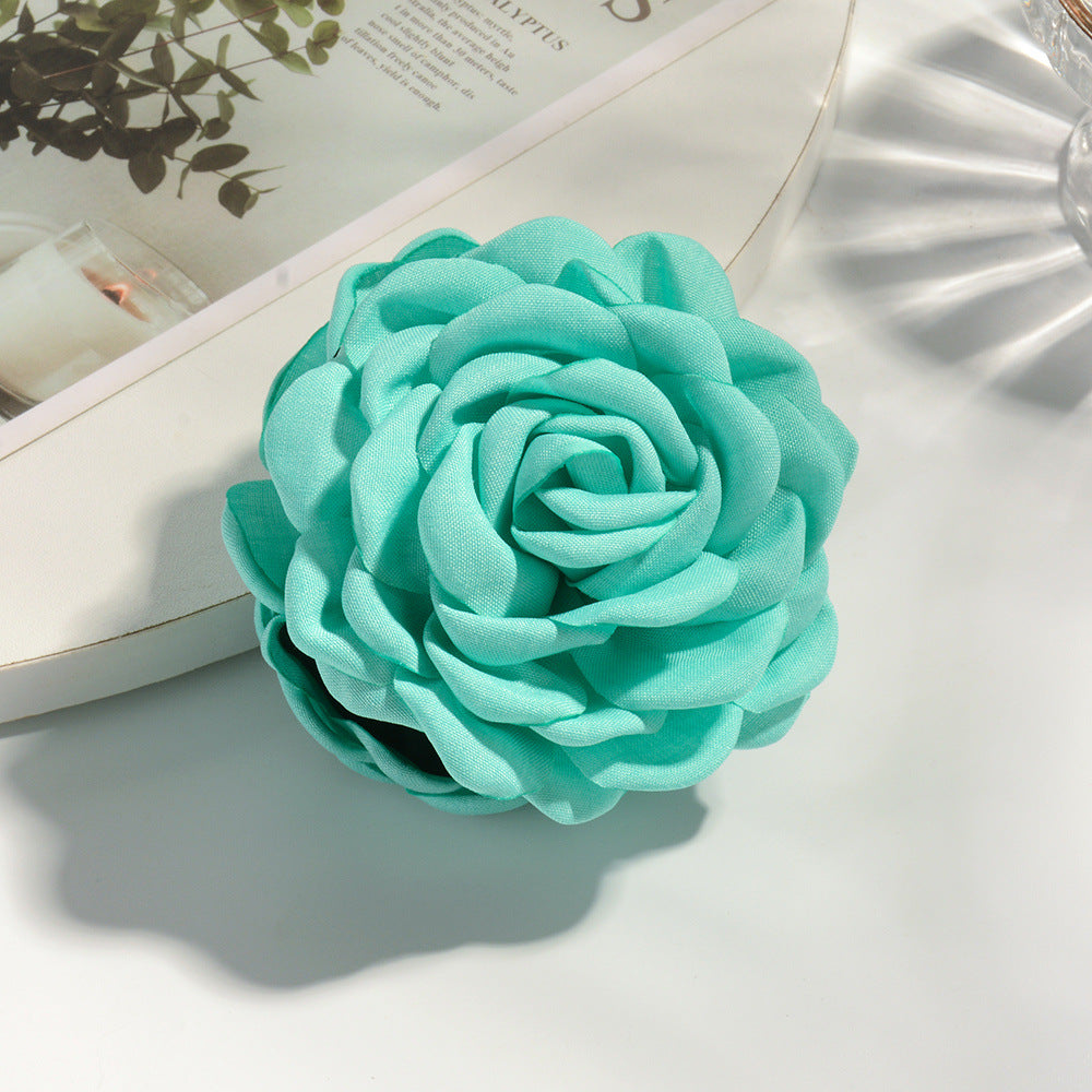 Large fabric roses hair claw