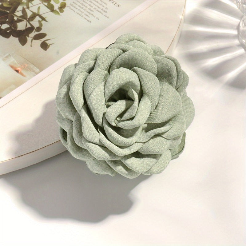 Large fabric roses hair claw