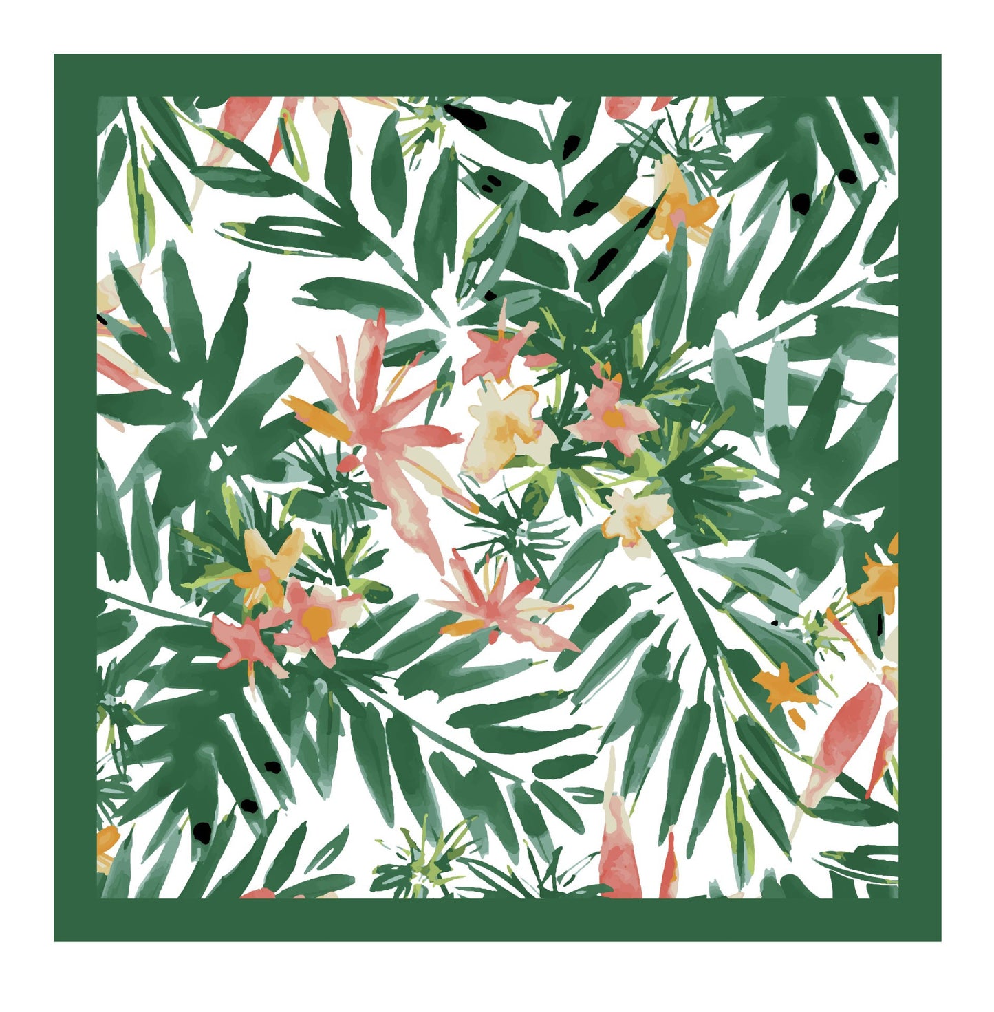 Square scarf in green