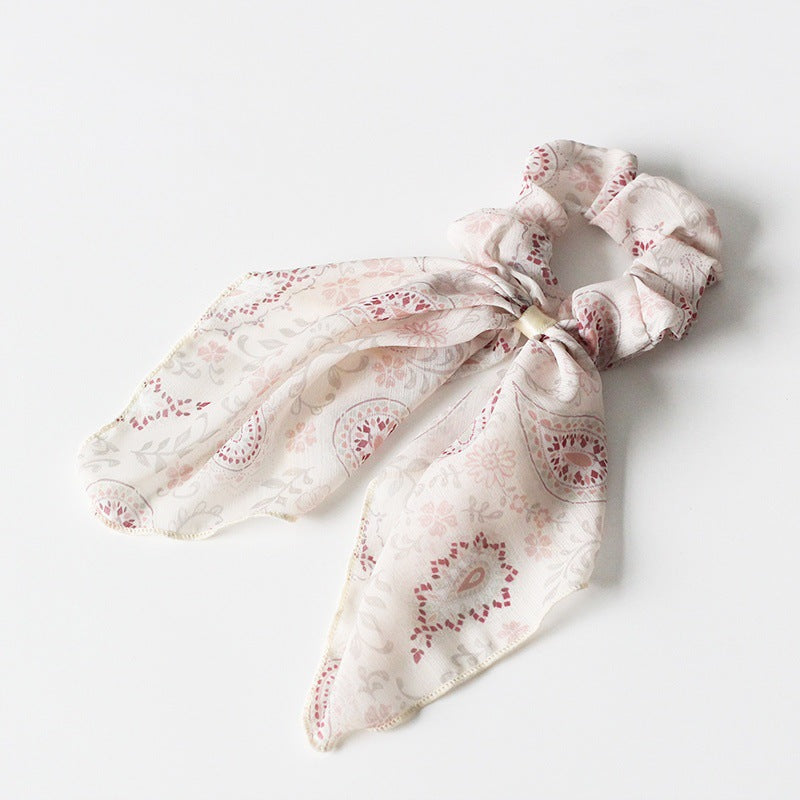 Paisley chiffon scrunchies with tail