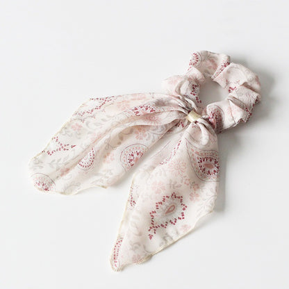 Paisley chiffon scrunchies with tail