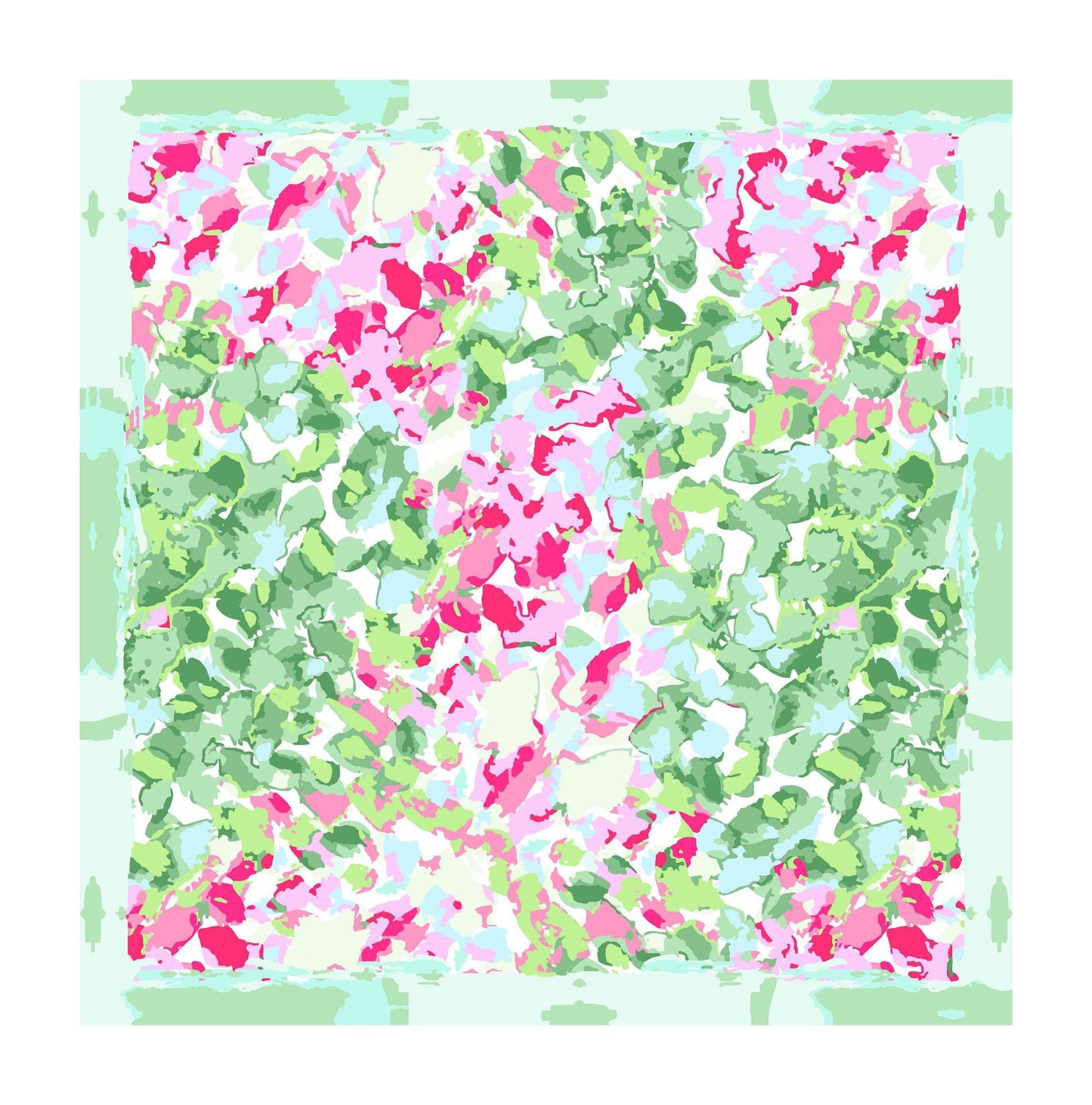Square scarf in green