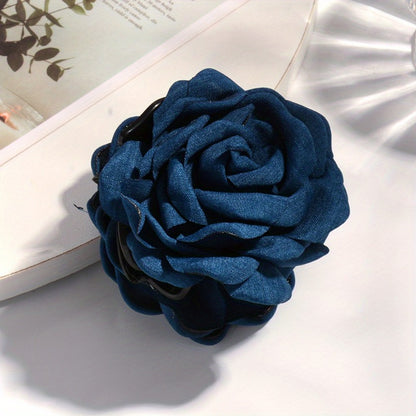 Large fabric roses hair claw