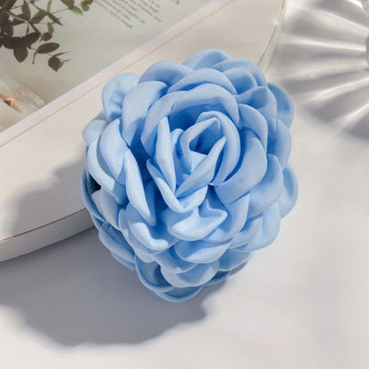 Large fabric roses hair claw
