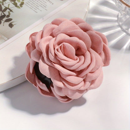 Large fabric roses hair claw