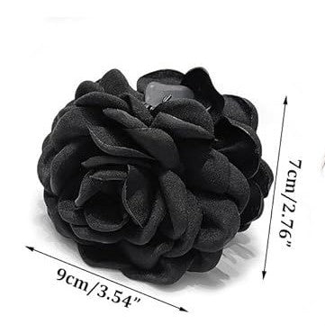 Large fabric roses hair claw