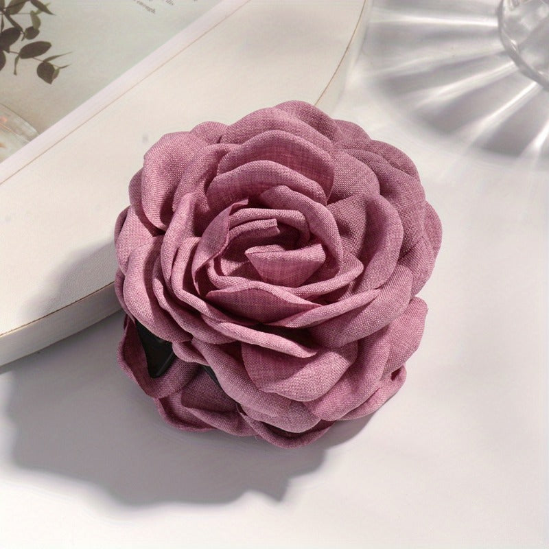 Large fabric roses hair claw