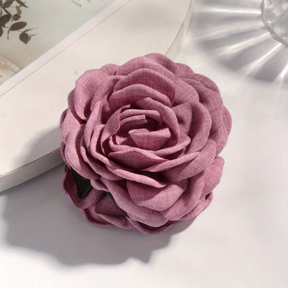 Large fabric roses hair claw