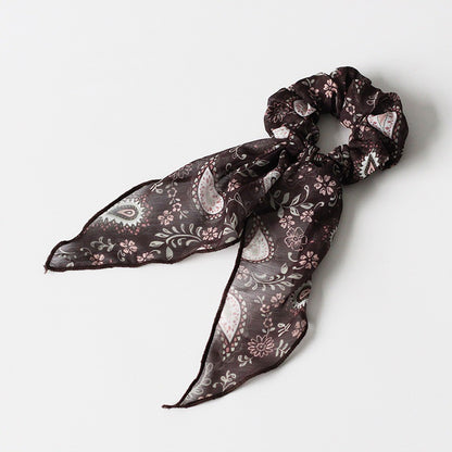 Paisley chiffon scrunchies with tail