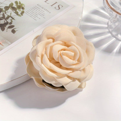Large fabric roses hair claw