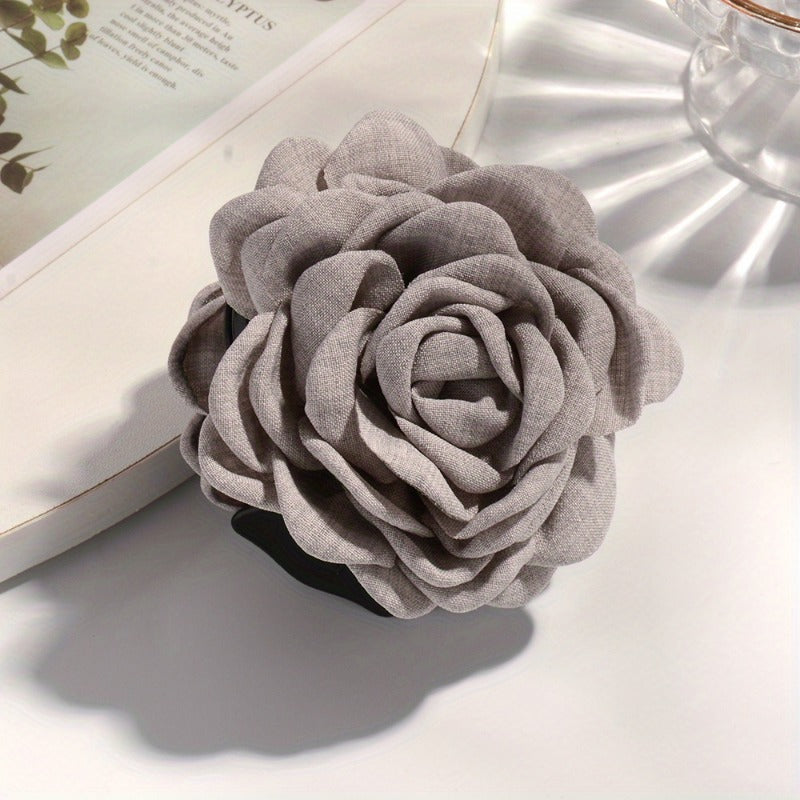 Large fabric roses hair claw