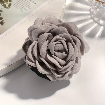 Large fabric roses hair claw