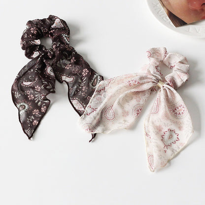 Paisley chiffon scrunchies with tail
