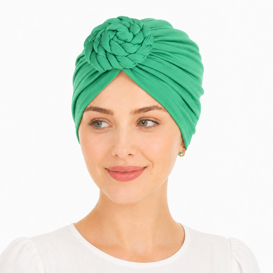 Braided top hair cap